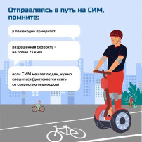 Материалы по профилактике использования средств индивидуальной мобильности (СИМ) Материалы по профилактике использования средств индивидуальной мобильности (СИМ).